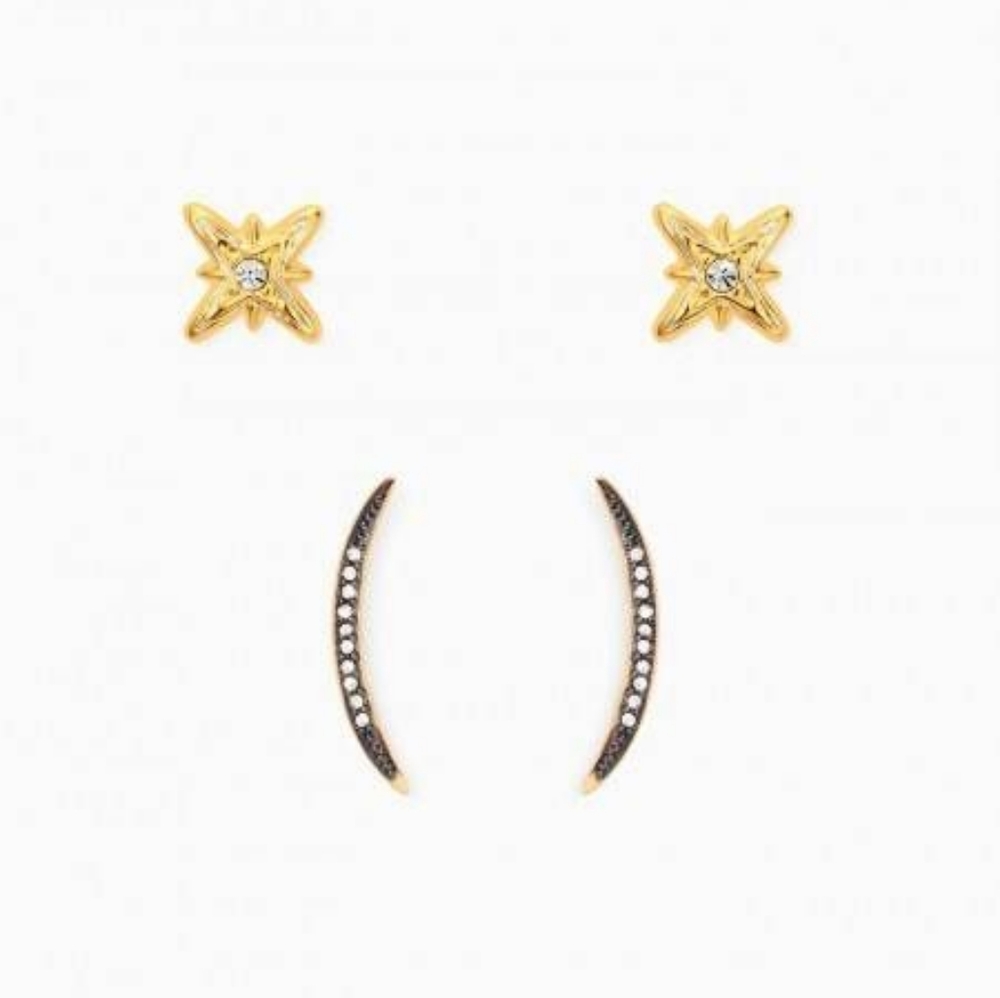 Moon and Stars stud set